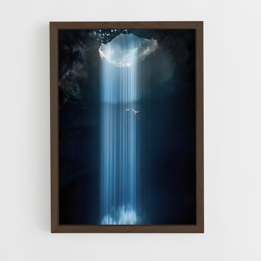 Poster L'Homme Sous la Cascade – affiche Plongée en apnée (vue 5)